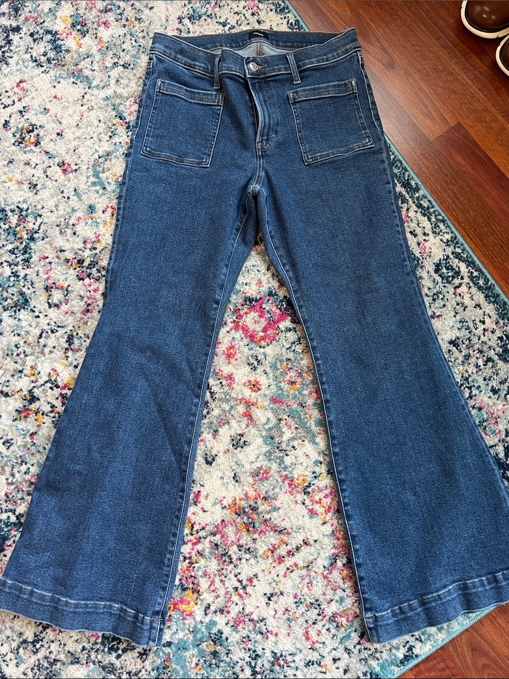 Express 70’s Flare Mid Rise Super Stretch Women’s Jeans Size 10 Short